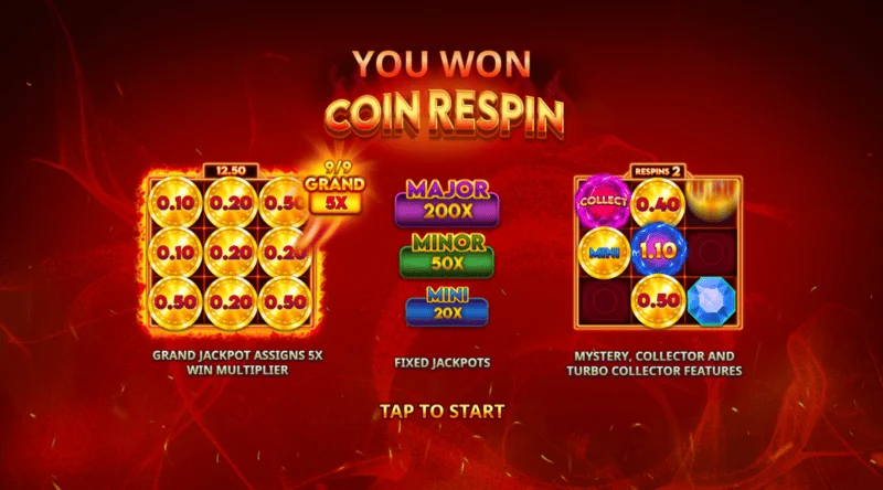 Blazing Coins Deluxe respina novčića